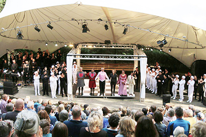 Outdoor theater voorstelling