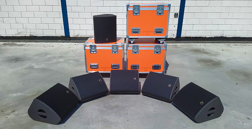 L-Acoustics X12 speakers monitors flightcase