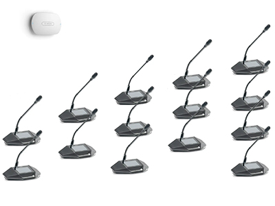 Bosch Dicentis Draadloos vergader systeem huren verhuur 20 vergaderposten set