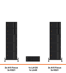 L-Acoustics A15 geluidset huren verhuur, A15 Focus, KS21, LA12X, K2-Jack