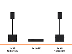 L-Acoustics X8 + sub huren verhuur, SB15m, LA4X