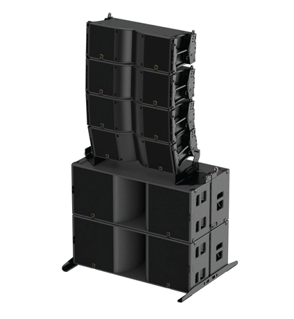 L-Acoustics K3 ground stacked op KS28 subwoofers