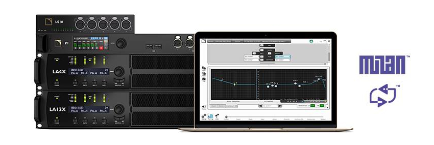 L-Acoustics LS10, P1, LA4X, LA12X, Netwerk Manager, Laptop, milan, AVB, avnu