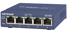 Netgear GS105 huren verhuur, Gigabit switch