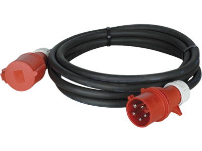 5-polige 32A CEE kabel huren, verhuur, krachtkabel, krachtstroomkabel, 3 fase