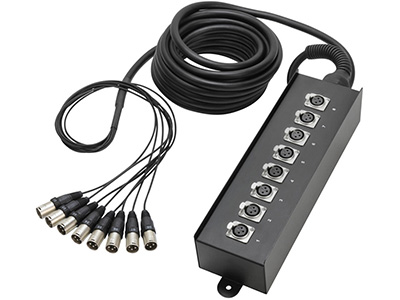 XLR 3p stagebox huren verhuur, signaal bekabeling, multikabel