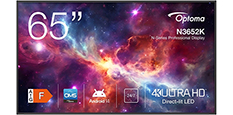 Optoma Pro 65 inch beeldscherm, 4K UHD, huren verhuur